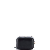Camellia Bow Vanity Case with Chain Quilted Lambskin Mini