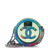 Filigree Round Clutch with Chain PVC with Lambskin Mini