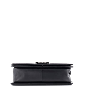 So Black Boy Flap Bag Quilted Calfskin Old Medium