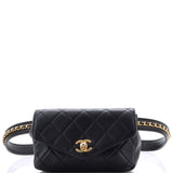 Chain Envelope Belt Bag Quilted Calfskin
