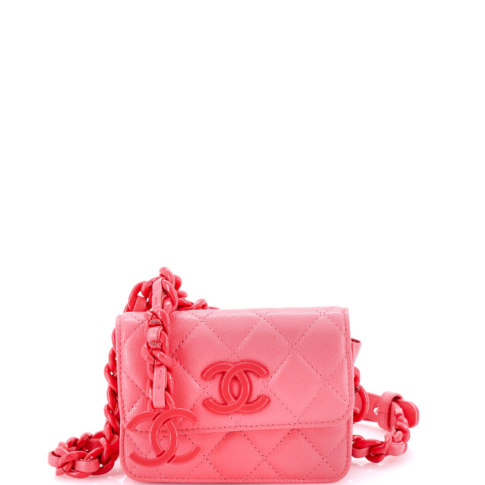My Everything Flap Card Holder Belt Bag Quilted Caviar