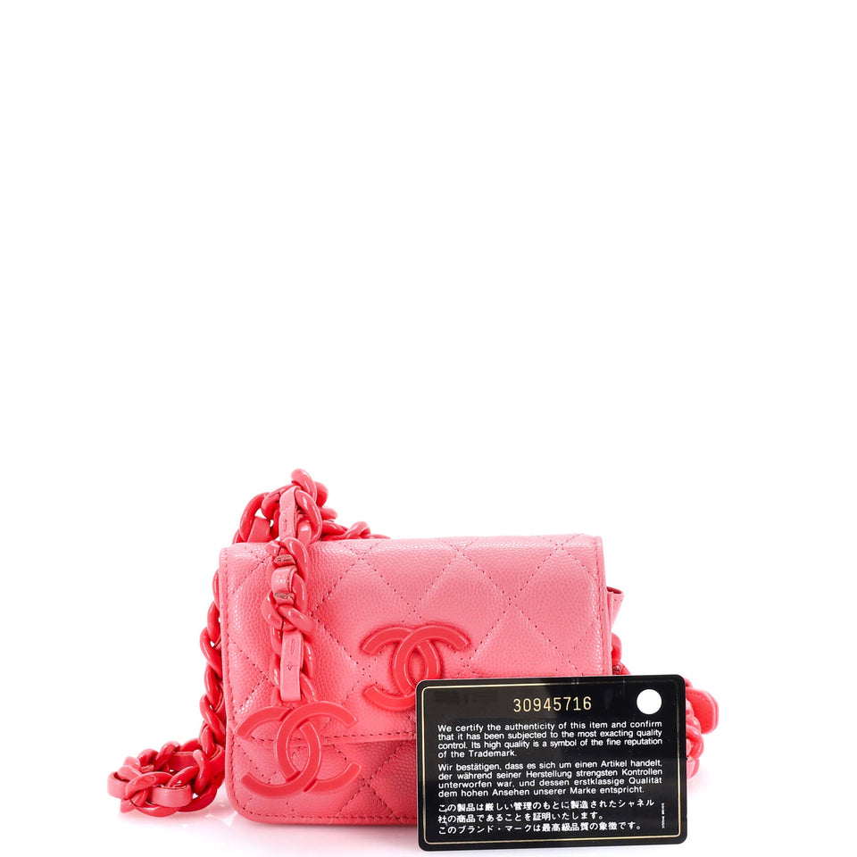 My Everything Flap Card Holder Belt Bag Quilted Caviar