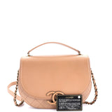 Coco Curve Flap Messenger Calfskin and Quilted Goatskin Small