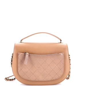 Coco Curve Flap Messenger Calfskin and Quilted Goatskin Small