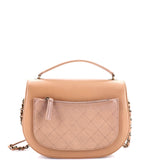 Coco Curve Flap Messenger Calfskin and Quilted Goatskin Small