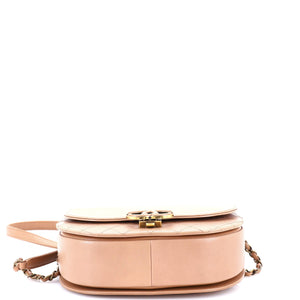 Coco Curve Flap Messenger Calfskin and Quilted Goatskin Small