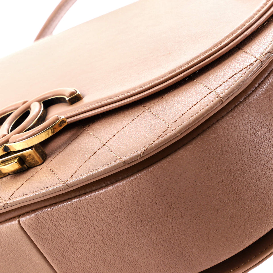 Coco Curve Flap Messenger Calfskin and Quilted Goatskin Small