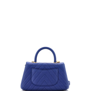 Coco Top Handle Bag Chevron Caviar Mini