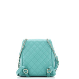 Duma Pockets Drawstring Backpack Quilted Caviar Small