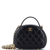Chic Riviera Vanity Case with Chain Quilted Lambskin Mini