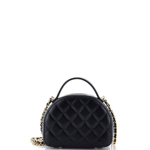 Chic Riviera Vanity Case with Chain Quilted Lambskin Mini