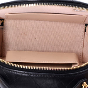 Chic Riviera Vanity Case with Chain Quilted Lambskin Mini