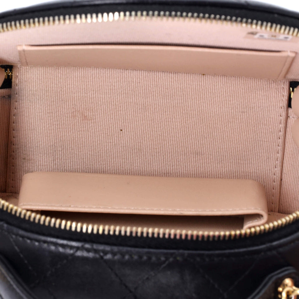 Chic Riviera Vanity Case with Chain Quilted Lambskin Mini