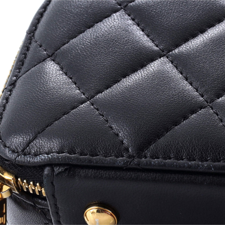 Chic Riviera Vanity Case with Chain Quilted Lambskin Mini
