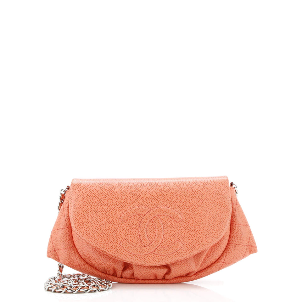 Half Moon Wallet on Chain Caviar