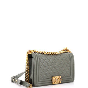 Boy Flap Bag Quilted Lambskin Old Medium