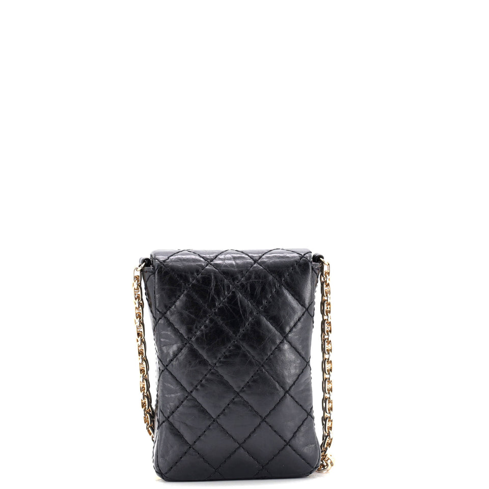 Vintage Reissue 2.55 Phone Holder Crossbody Bag Quilted Aged Calfskin