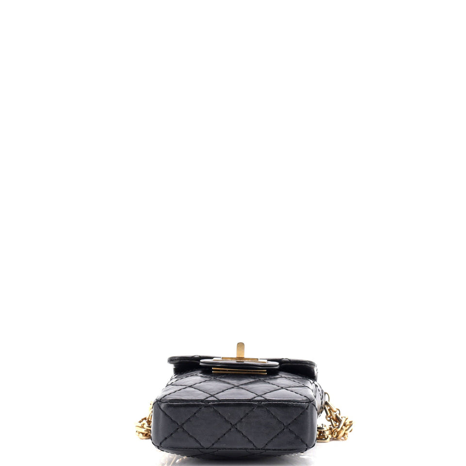 Vintage Reissue 2.55 Phone Holder Crossbody Bag Quilted Aged Calfskin