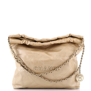 22 Chain Hobo Quilted Calfskin Large