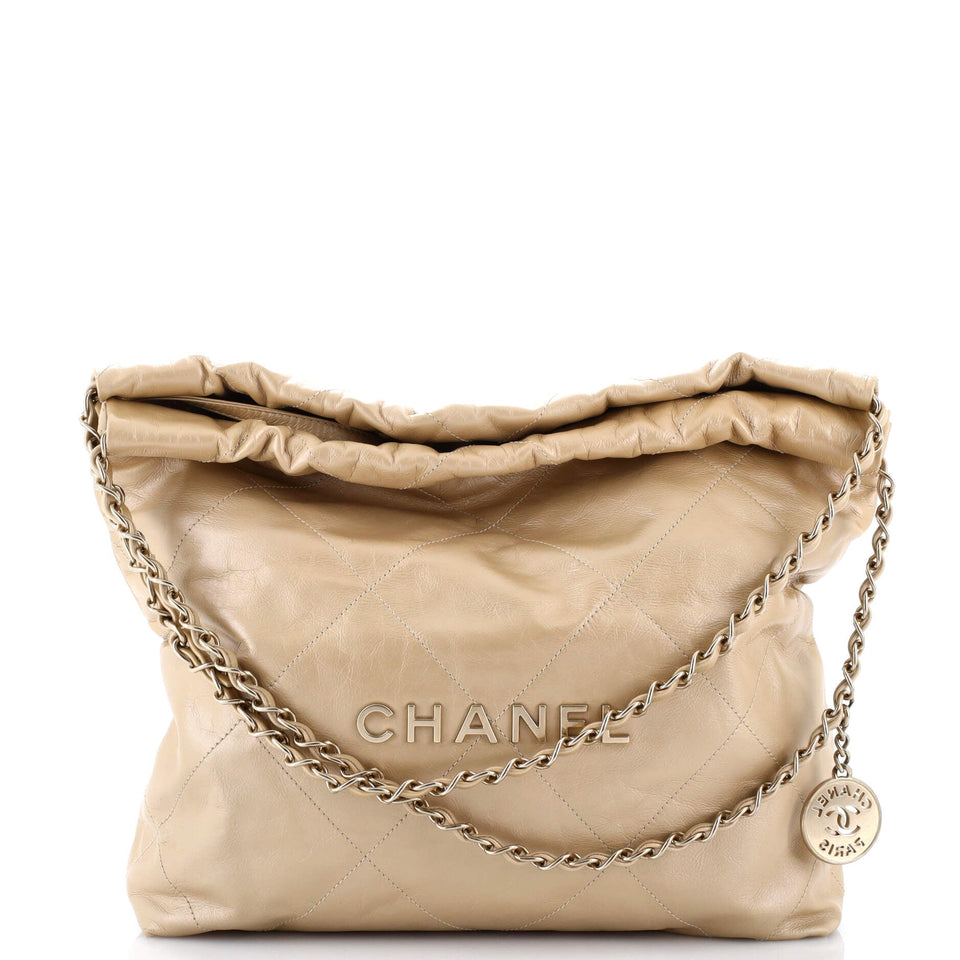22 Chain Hobo Quilted Calfskin Large