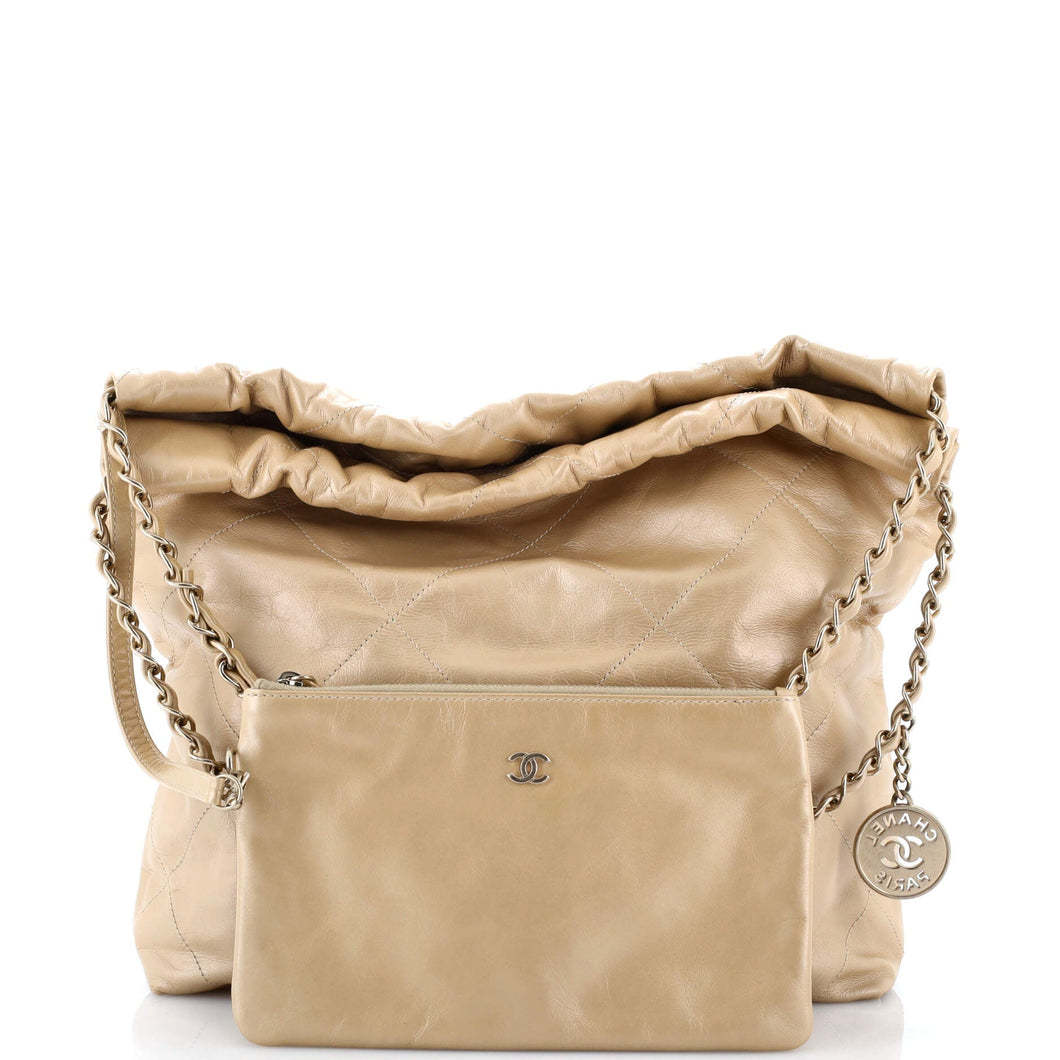 22 Chain Hobo Quilted Calfskin Large