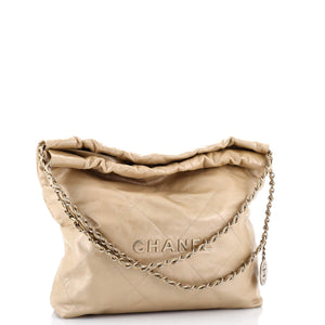 22 Chain Hobo Quilted Calfskin Large