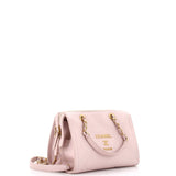 Metal Logo Bowling Bag Quilted Calfskin Small