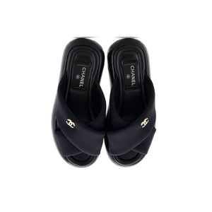 Women's CC Criss Cross Mule Sandals Fabric