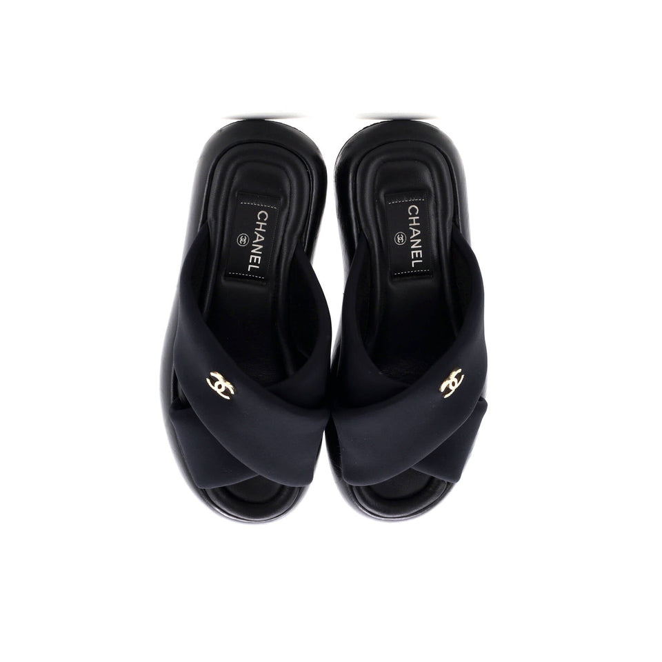 Women's CC Criss Cross Mule Sandals Fabric