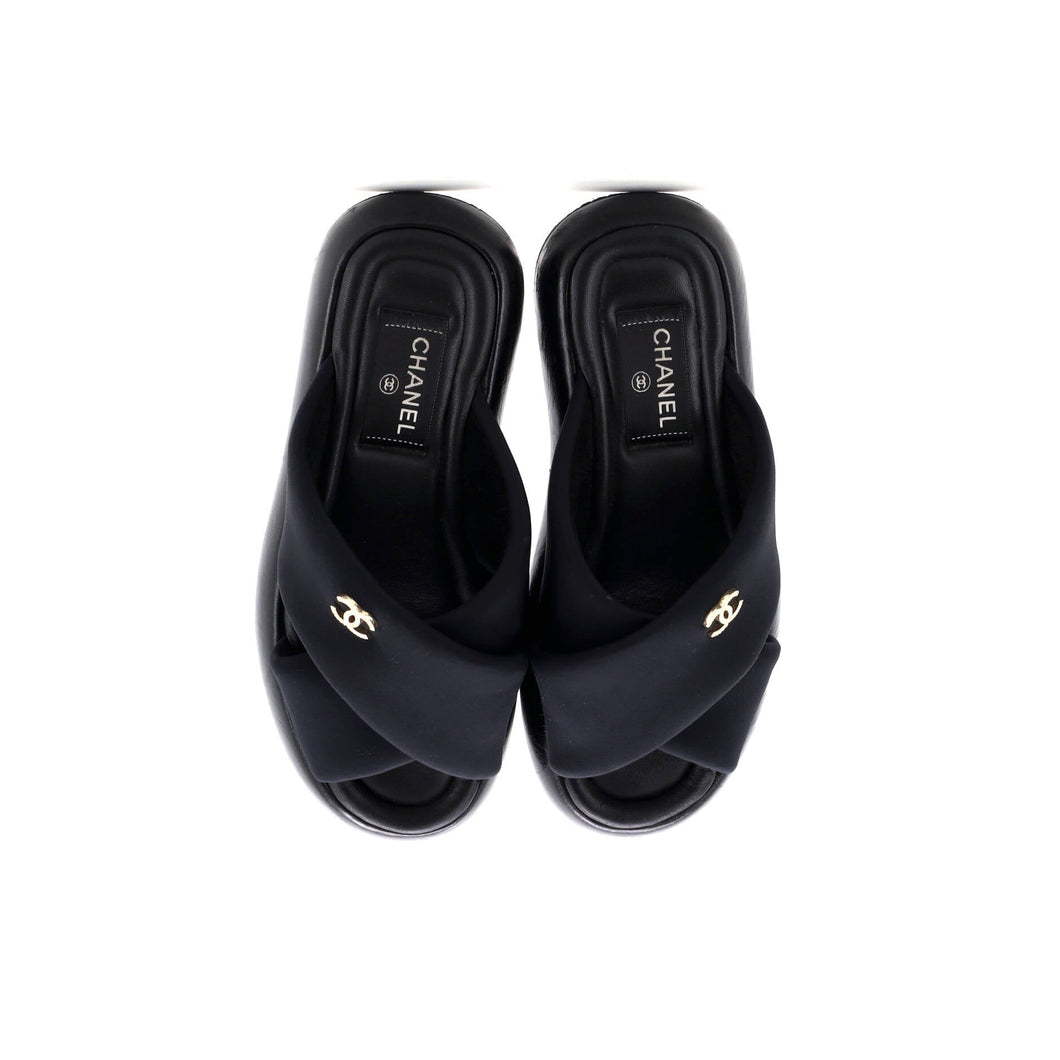 Women's CC Criss Cross Mule Sandals Fabric