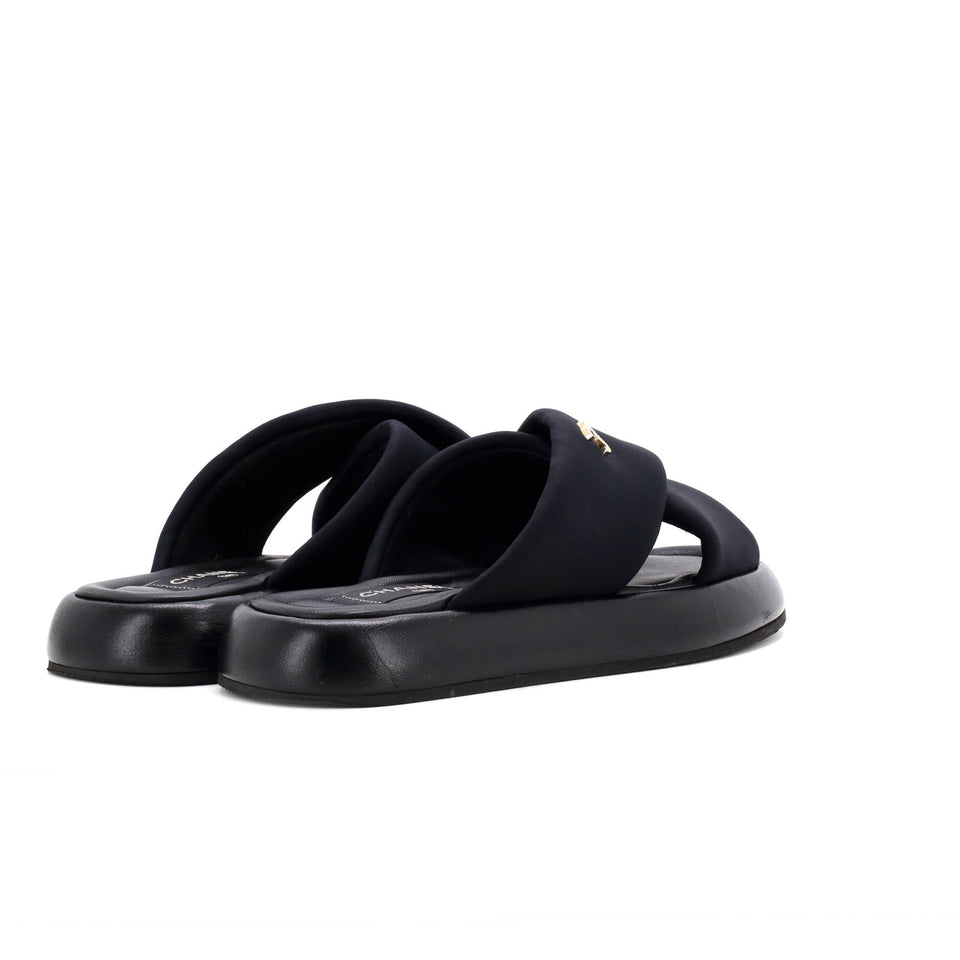 Women's CC Criss Cross Mule Sandals Fabric