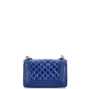 Boy Flap Bag Quilted Plexiglass Patent Small