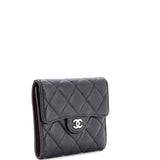 CC Compact Classic Flap Wallet Quilted Caviar