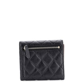CC Compact Classic Flap Wallet Quilted Caviar