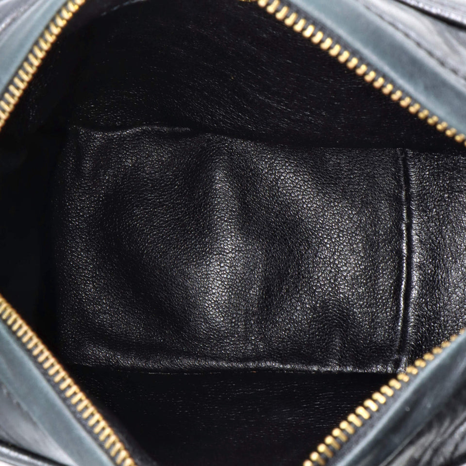 Vintage Diamond CC Camera Bag Quilted Leather Small