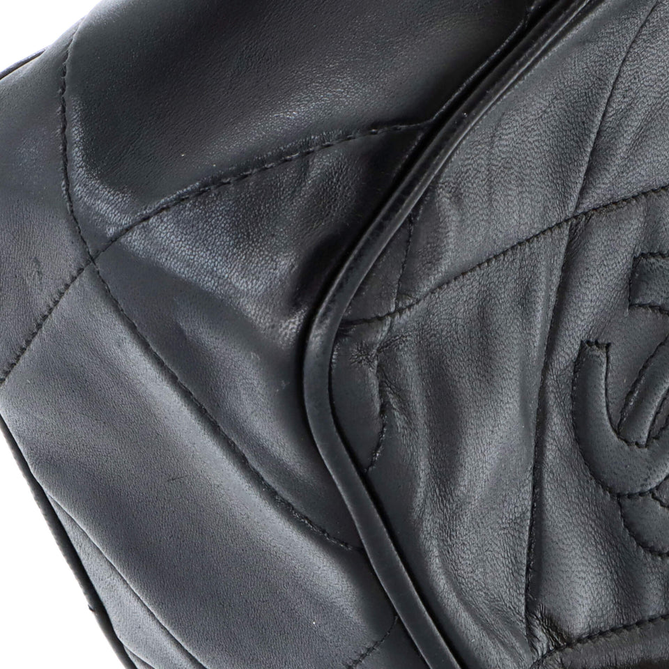 Vintage Diamond CC Camera Bag Quilted Leather Small