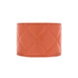 CC Turnlock Cuff Bracelet Quilted Leather with Metal
