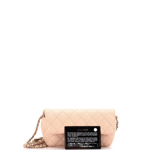 Classic Sunglasses Case with Chain Quilted Caviar