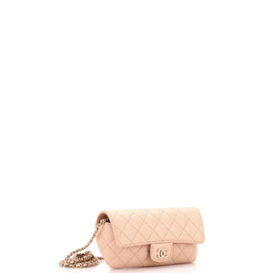 Classic Sunglasses Case with Chain Quilted Caviar