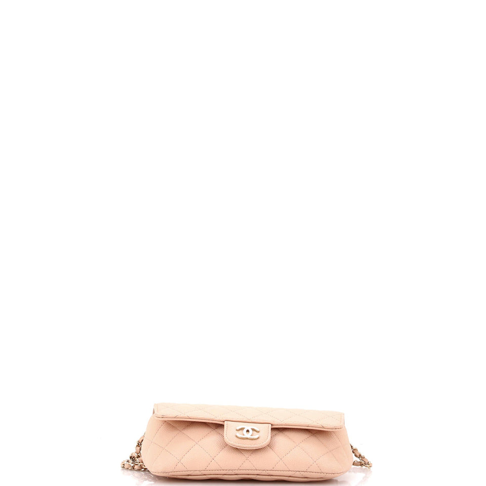 Classic Sunglasses Case with Chain Quilted Caviar