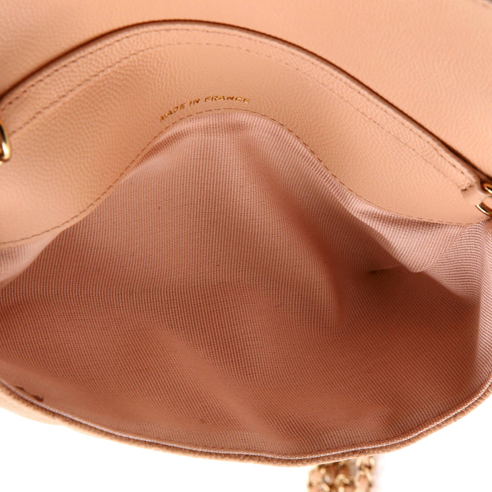 Classic Sunglasses Case with Chain Quilted Caviar