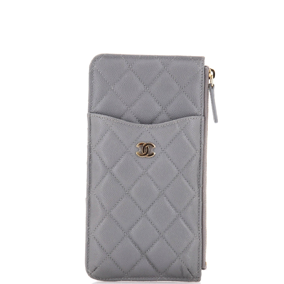 Classic Phone Case Pouch Quilted Caviar