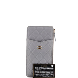 Classic Phone Case Pouch Quilted Caviar