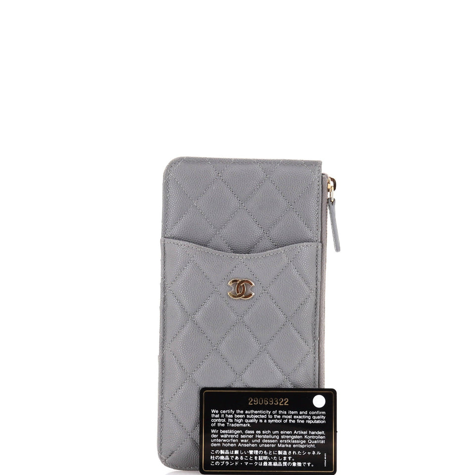 Classic Phone Case Pouch Quilted Caviar