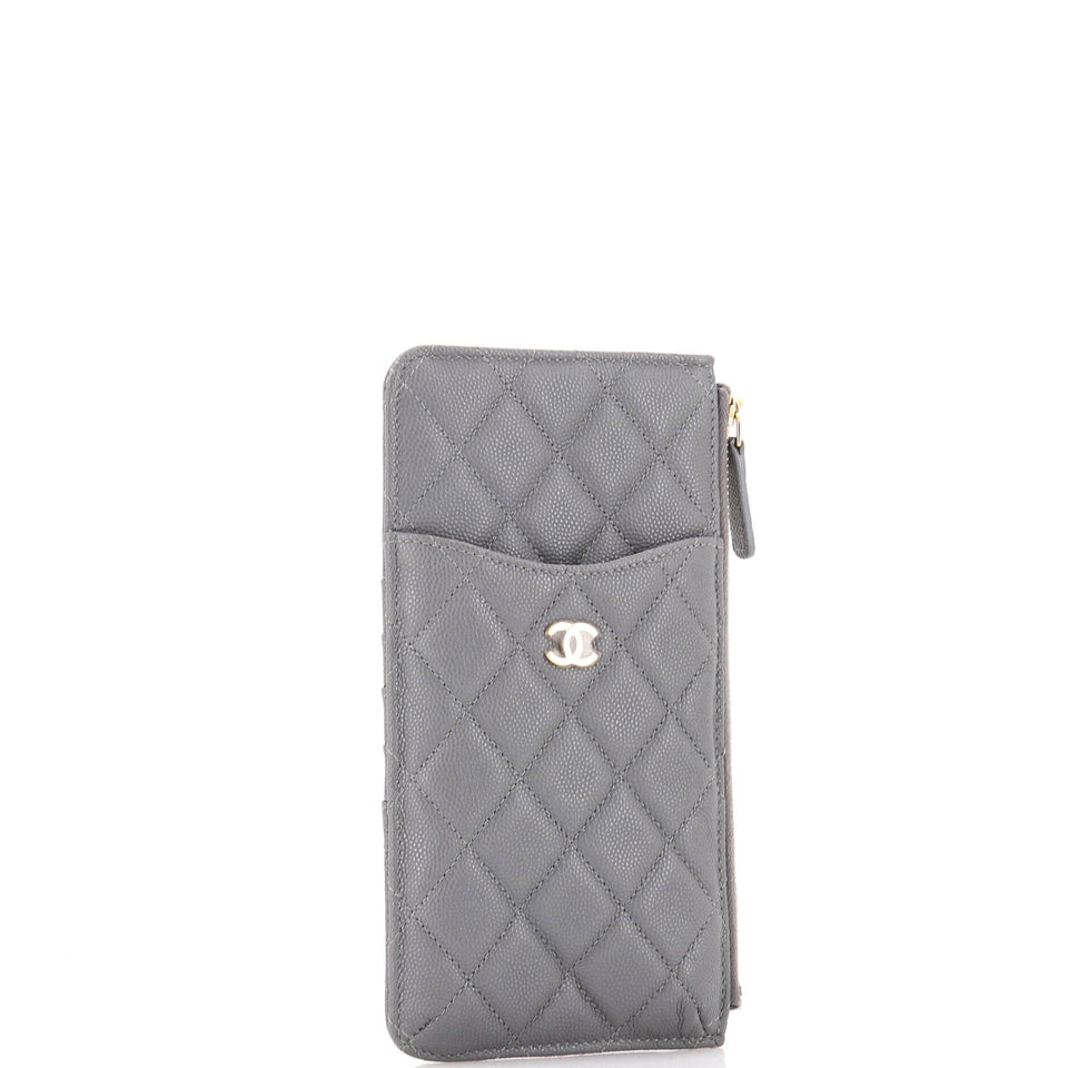 Classic Phone Case Pouch Quilted Caviar