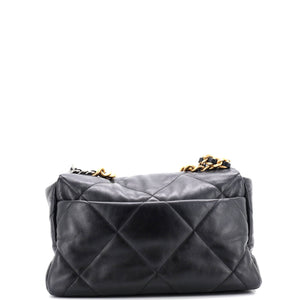 19 Flap Bag Quilted Leather Large