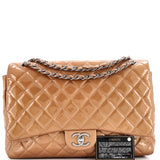 Classic Double Flap Bag Quilted Patent Maxi