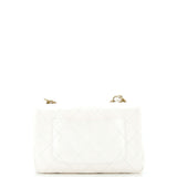 Fancy Jewel Chain Handle Flap Bag Quilted Lambskin Medium