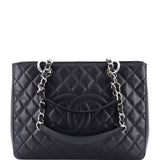 Grand Shopping Tote Quilted Caviar