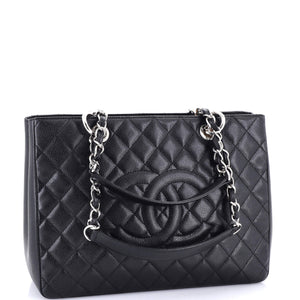 Grand Shopping Tote Quilted Caviar